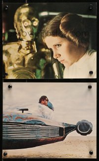 7k0051 STAR WARS 2 color deluxe 8x10 stills 1977 A New Hope, Lucas epic, Luke, Leia, great images!