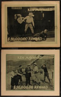 7k0900 $50,000 REWARD 2 LCs 1924 gorgeous Esther Ralston and western cowboy Ken Maynard in action!