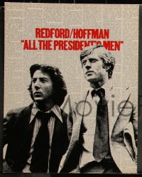 7k0789 ALL THE PRESIDENT'S MEN 3 color 11x14 stills 1976 Hoffman & Redford as Woodward & Bernstein!