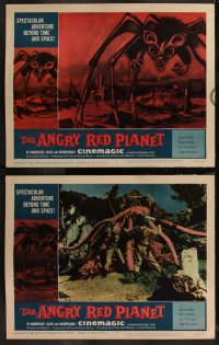 7k0383 ANGRY RED PLANET 8 LCs 1960 images of soldiers on strange planet + bat rat spider monster!