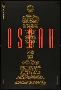 7m0754 69TH ANNUAL ACADEMY AWARDS heavy stock 24x36 1sh 1997 image of Oscar from winning movie titles