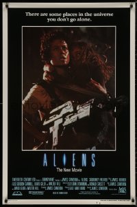 7m0768 ALIENS int'l 1sh 1986 James Cameron sci-fi sequel, Weaver as Ripley carrying Carrie Henn!