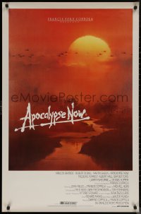 7m0267 APOCALYPSE NOW Aust 1sh 1979 Francis Ford Coppola, Bob Peak art of choppers in Vietnam!
