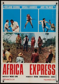 7m0415 AFRICA EXPRESS export Italian 27x39 1975 sexy jungle adventurer Ursula Andress & Gemma!