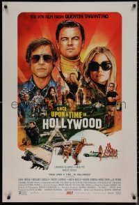 7m1062 ONCE UPON A TIME IN HOLLYWOOD advance DS 1sh 2019 Tarantino, montage art by Steve Chorney!