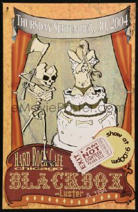 7m0074 BLACKBOX signed #93/100 11x17 art print 2004 by Anthony Herrera, girl popping out of cake!