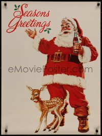 7m0019 COCA-COLA 23x31 special poster 1978 great art of Santa Claus with Coke bottle!