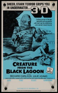 7m0001 CREATURE FROM THE BLACK LAGOON 9x14 special poster R1970s great image of monster in water!