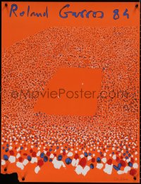 7m0024 FRENCH OPEN 23x30 French special poster 1984 great art of tennis crowd by Aillaud!