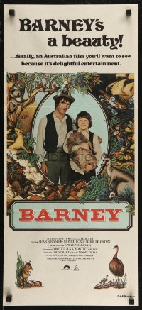 7p0224 BARNEY Aust daybill 1976 David Waddington, Australian Brett Maxworthy in the title role!