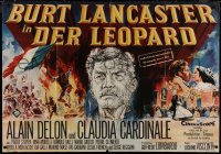 7p0025 LEOPARD German 33x47 1963 Luchino Visconti's Il Gattopardo, Meerwald art of Burt Lancaster!