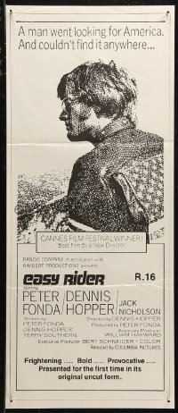 7p0028 EASY RIDER New Zealand daybill R1978 Peter Fonda, biker classic directed by Dennis Hopper