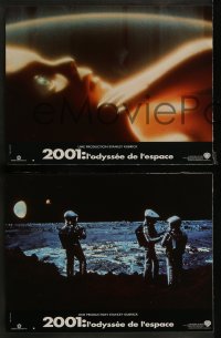 7p0087 2001: A SPACE ODYSSEY 6 French LCs R2001 Kubrick, different images from sci-fi classic!