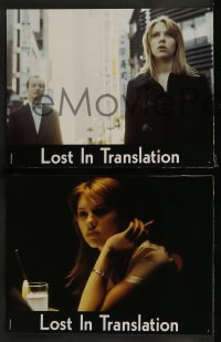7p0075 LOST IN TRANSLATION 8 French LCs 2003 Bill Murray & Scarlett Johansson in Tokyo, Sofia Coppola