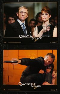 7p0079 QUANTUM OF SOLACE 8 French LCs 2008 Daniel Craig as James Bond 007, Judi Dench!