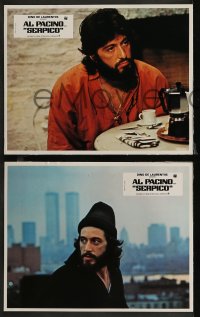 7p0045 SERPICO 12 French LCs 1974 Al Pacino, Sidney Lumet crime classic!