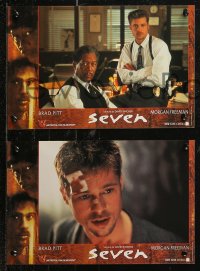 7p0046 SEVEN 12 French LCs 1995 David Fincher, Morgan Freeman, Brad Pitt!