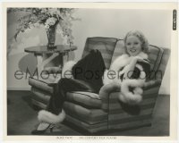 7r0041 ALICE FAYE 8x10 still 1936 full-length wearing velvet & fur outfit on couch by Kornman!