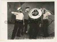 7r0060 BACK FROM THE FRONT 8x11 key book still 1943 3 Stooges, Moe, Larry & Curly capture Nazi ship