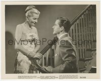 7r0075 BEYOND A REASONABLE DOUBT 8x10.25 still 1956 Joan Fontaine smiles at Dana Andrews, Fritz Lang