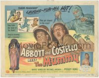 7r0641 ABBOTT & COSTELLO MEET THE MUMMY TC 1955 Bud & Lou are back in their mummy's arms, great art!