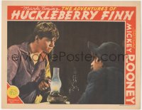 7r0841 ADVENTURES OF HUCKLEBERRY FINN LC 1939 close up of Mickey Rooney holding corncob pipe!