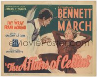 7r0643 AFFAIRS OF CELLINI TC 1934 art of Constance Bennett & sculptor Fredric March, ultra rare!