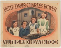 7r0855 ALL THIS & HEAVEN TOO LC R1940s Bette Davis plays piano for Virginia Weidler & two girls!
