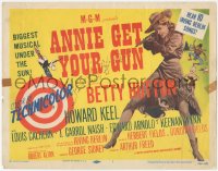 7r0646 ANNIE GET YOUR GUN TC R1956 full-length art of Betty Hutton as the greatest sharpshooter!