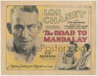 7r0775 ROAD TO MANDALAY TC 1926 Tod Browning, Lon Chaney as Singapore Joe, Lois Moran, ultra rare!