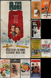 7s0160 LOT OF 11 FOLDED THREE-SHEETS 1950s-1970s great images from a variety of different movies!