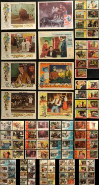 7s0430 LOT OF 103 LOBBY CARDS 1940s-1960s complete & incomplete sets from a variety of movies!