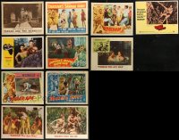 7s0512 LOT OF 11 1940S-70S TARZAN AND JUNGLE MOVIE LOBBY CARDS 1940s-1970s over three decades!
