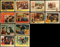 7s0509 LOT OF 12 COWBOY WESTERN LOBBY CARDS 1950s-1960s great scenes from several movies!
