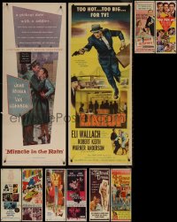 7s0153 LOT OF 10 FORMERLY FOLDED INSERTS 1950s great images from a variety of different movies!
