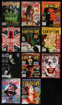 7s0538 LOT OF 11 RUE MORGUE AND VIDEOSCOPE MAGAZINES 2010-2020 many great images & articles!