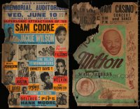 7s0006 LOT OF 4 UNFOLDED ROCK 'N' ROLL MUSIC POSTERS 1950s Sam Cooke, Jackie Brenston & more!