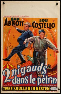 7t0051 DANCE WITH ME HENRY Belgian 1956 Bud Abbott & Lou Costello in mixed up comedy carnival!