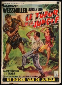 7t0062 KILLER APE Belgian 1953 Weissmuller as Jungle Jim, drug-mad beasts ravage human prey!