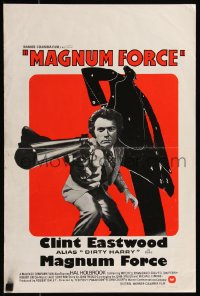 7t0067 MAGNUM FORCE Belgian 1973 Clint Eastwood is Dirty Harry pointing his huge gun!