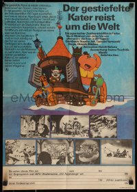 7t0004 PUSS 'N BOOTS TRAVELS AROUND THE WORLD East German 16x23 1979 Japanese anime cartoon images!