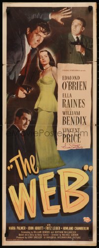 7w0049 WEB signed insert 1947 by BOTH Vincent Price AND Ella Raines, cool film noir montage!