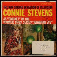 7w0017 CONNIE STEVENS signed 3x5 index card 1980s it can be framed with the included vinyl record!