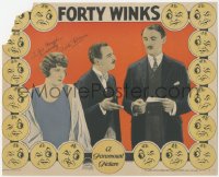 7w0080 40 WINKS signed LC 1925 by Viola Dana, who's with Raymond Griffith & Roberts, ultra rare!