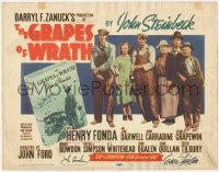 7w0067 GRAPES OF WRATH signed TC R1956 by BOTH John Qualen AND Eddie Quillan, John Ford classic!