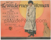 7w0078 WILDERNESS WOMAN signed TC 1926 by Aileen Pringle, fancily dressed with pet bear, ultra rare!