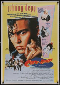 7w0042 CRY-BABY signed Spanish 1990 by Traci Lords, directed by John Waters, Johnny Depp is a doll!