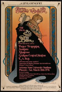 7w0002 STAR IS BORN signed concert poster 1976 by artist Pearsall, Live Concert for A Star Is Born!