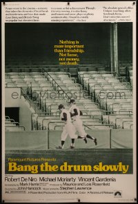 7x0237 BANG THE DRUM SLOWLY 40x60 1973 Robert De Niro, image of New York Yankees baseball stadium!