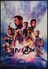 7x0192 AVENGERS: ENDGAME IMAX DS bus stop 2019 Marvel, great montage with Hemsworth & cast!